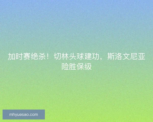 加时赛绝杀！切林头球建功，斯洛文尼亚险胜保级